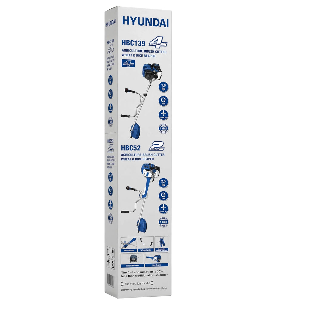 Hyundai HBC139 31cc Brush Cutter | 1.0HP 4-Stroke